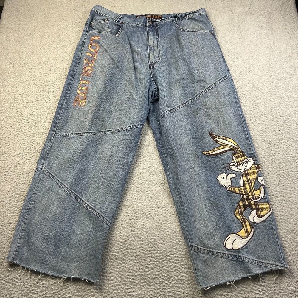 Vintage Lot 29 Luxe Bugs Bunny Jeans Looney Tunes Baggy Hip Hop Y2K fits 38x28